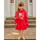 Caramelo Kids AW25 Girls Red Jewellery Box Sweat Dress 3421118