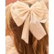 Caramelo Kids AW25 Girls Mink Pearl Hair Bow with Alligator clip 349757
