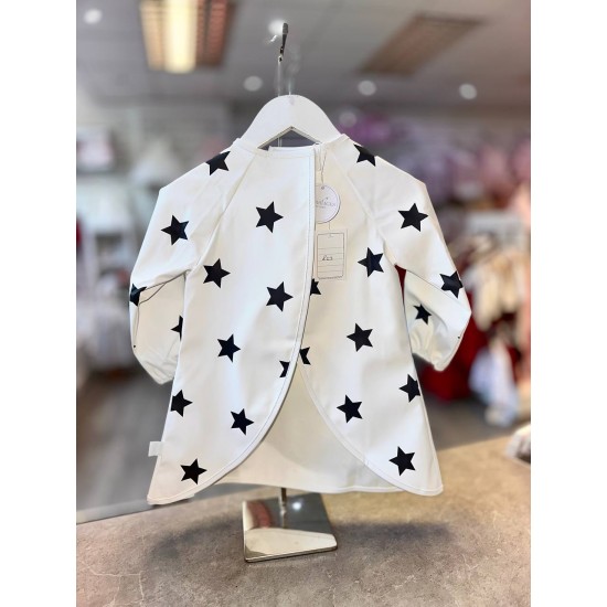 White with Navy Star Coveralls