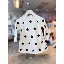 White with Navy Star Coveralls