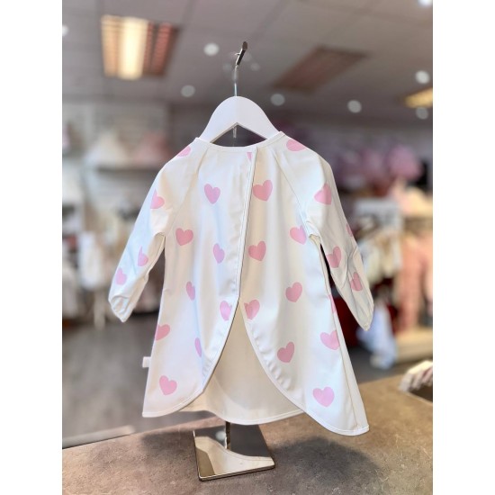 White with Pink Hearts Coveralls