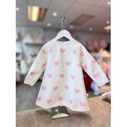 White with Pink Hearts Coveralls