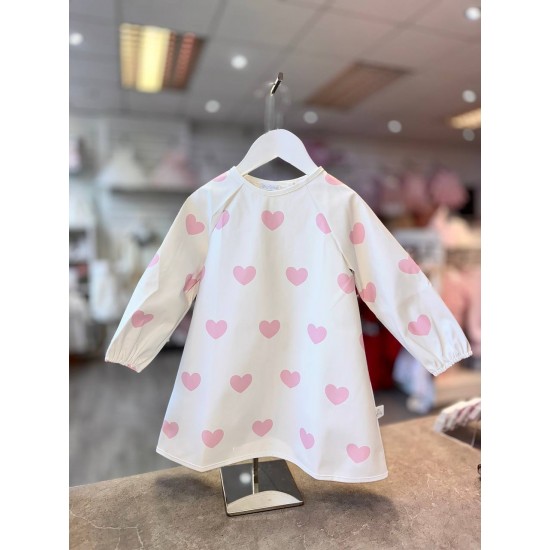 White with Pink Hearts Coveralls