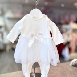 White Tulle Skirt Babygrow