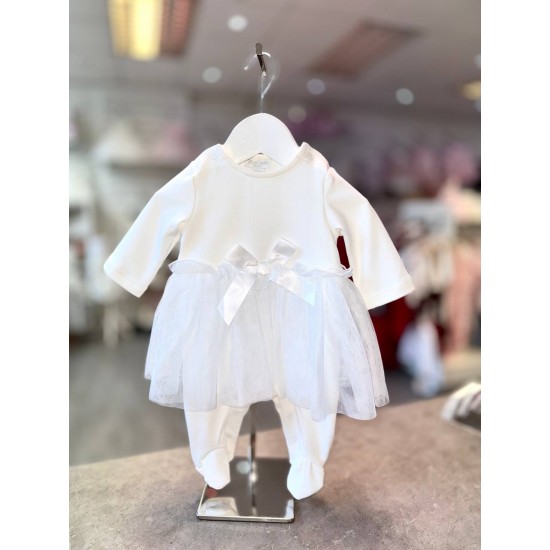 White Tulle Skirt Babygrow
