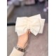 White Velour Bow Headband