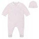 Emile et Rose AW25 Girls Pale Pink Interlock All in one with collar,emb bunnies and Hat 2630PP Emile et Rose AW25 Girls Pale Pink Interlock All in one with collar,emb bunnies and Hat 2630PP