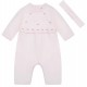 Emile et Rose AW25 Girls Pale Pink All in one with emb over-yoke and Hairband 2638PP