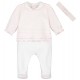 Emile et Rose AW25 Girls Pale Pink Interlock All in one with collar & headband 1979PP