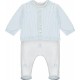 Emile et Rose AW25 Pale Blue 2Pc interlock All in One with bear emb and cable Cardi 1950PB Emile et Rose AW25 Pale Blue 2Pc interlock All in One with bear emb and cable Cardi 1950PB
