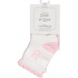 Emile et Rose Pink socks 2 pairs 4621PP