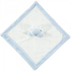 Emile et Rose Blue and White Teddy Bear Comforter 4751PB