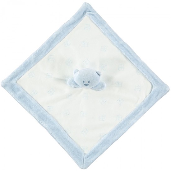 Emile et Rose Blue and White Teddy Bear Comforter 4751PB