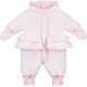 Emile et Rose AW25 Girls Pink Winter Pramsuit with detachable mittens and booties 2525PP