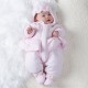 Emile et Rose AW25 Girls Pink Winter Pramsuit with detachable mittens and booties 2525PP