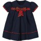 Emile et Rose AW25 Navy Baby Girl Party dress and Tights Set 8447NV