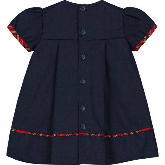 Emile et Rose AW25 Navy Baby Girl Party dress and Tights Set 8447NV