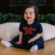 Emile et Rose AW25 Navy Baby Girl Party dress and Tights Set 8447NV