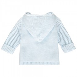 Emile et Rose AW25 Pale Blue Baby Boys Knit Zip Up Jacket 9288PB Emile et Rose AW25 Pale Blue Baby Boys Knit Zip Up Jacket 9288PB