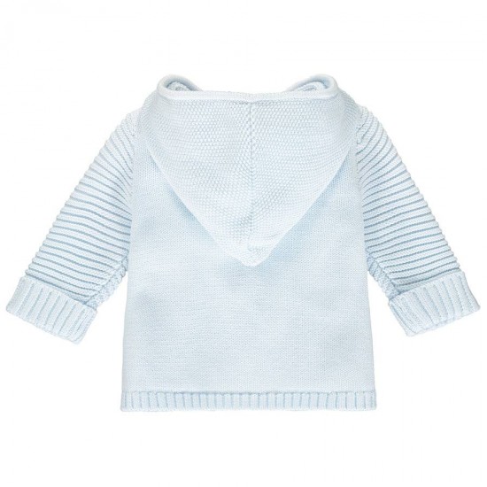 Emile et Rose AW25 Pale Blue Baby Boys Knit Zip Up Jacket 9288PB