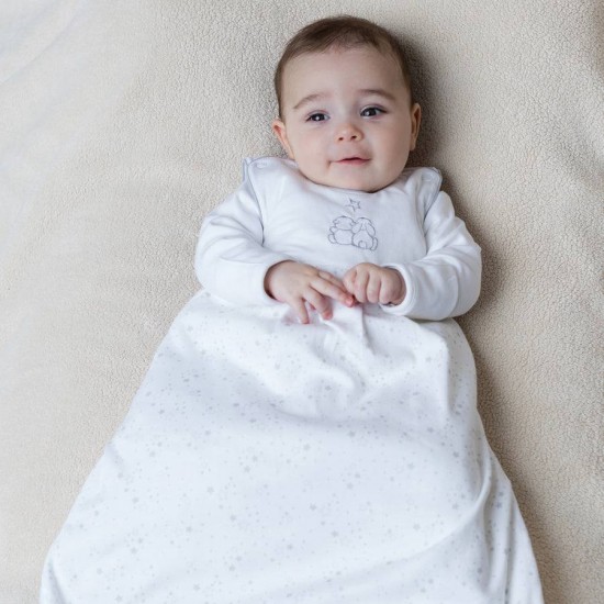 Emile et Rose AW25 Grey Star Print Baby Sleeping Bag 8168GR Emile et Rose AW25 Grey Star Print Baby Sleeping Bag 8168GR