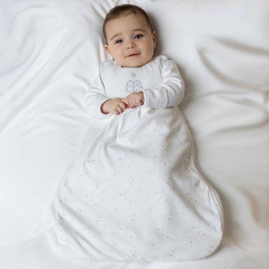 Emile et Rose AW25 Grey Star Print Baby Sleeping Bag 8168GR Emile et Rose AW25 Grey Star Print Baby Sleeping Bag 8168GR