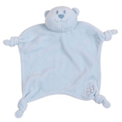 Emile et Rose Blue Velour bear Comforter 4126PB Emile et Rose Blue Velour bear Comforter 4126PB