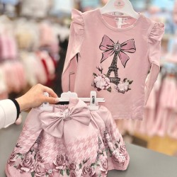 Gio Bambini AW25 Girls pink skirt set YG-14 Gio Bambini AW25 Girls pink skirt set YG-14
