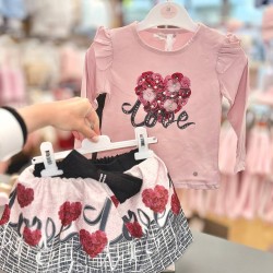 Gio Bambini AW25 Girls pink/black skirt set YG-16 Gio Bambini AW25 Girls pink/black skirt set YG-16