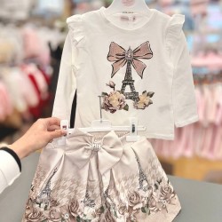 Gio Bambini AW25 Girls cream skirt set YG-14 Gio Bambini AW25 Girls cream skirt set YG-14