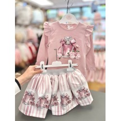 Gio Bambini AW25 Girls pink skirt set YG-11 Gio Bambini AW25 Girls pink skirt set YG-11