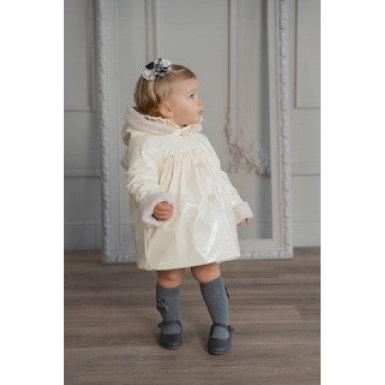 Miranda AW25 0159-A Baby Girls Cream Coat Miranda AW25 0159-A Baby Girls Cream Coat