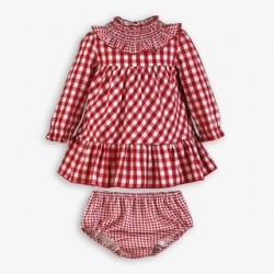 Miranda AW25 0506VB Woven Baby Girls Red Dress 