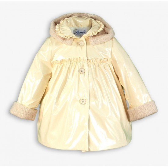 Miranda AW25 0159-A Baby Girls Cream Coat Miranda AW25 0159-A Baby Girls Cream Coat