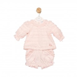 Mintini AW25 Girls Pink Top and Bloomer Set MB6724