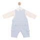 Mintini AW25 Boys Blue/Ivory Top and Dungaree Set MB6614