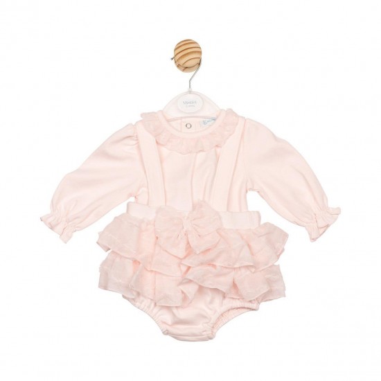 Mintini AW25 Girls Pink Top and Jam Pant Set MB6723 Mintini AW25 Girls Pink Top and Jam Pant Set MB6723
