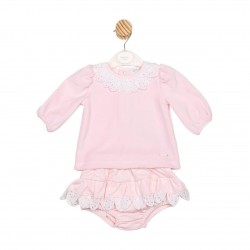 Mintini AW25 GIrls Pink Top and Jam Pant Set MB6751