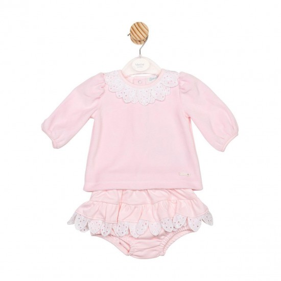 Mintini AW25 GIrls Pink Top and Jam Pant Set MB6751 Mintini AW25 GIrls Pink Top and Jam Pant Set MB6751