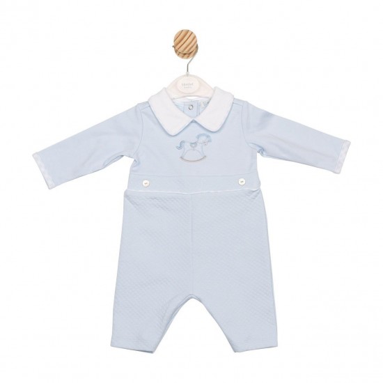Mintini AW25 Boys Blue Romper MB6557 Mintini AW25 Boys Blue Romper MB6557