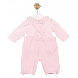 Mintini AW25 Girls Pink Top and Dungaree Set MB6697 Mintini AW25 Girls Pink Top and Dungaree Set MB6697