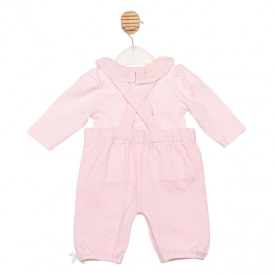 Mintini AW25 Girls Pink Top and Dungaree Set MB6697