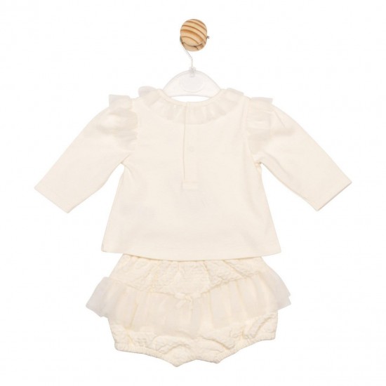 Mintini AW25 Girls Ivory Top and Bloomer Set MB6839 Mintini AW25 Girls Ivory Top and Bloomer Set MB6839