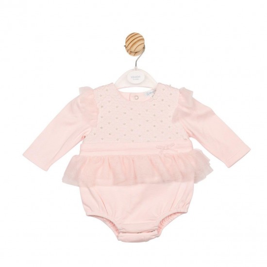 Mintini AW25 Girls Pink Romper MB6831 Mintini AW25 Girls Pink Romper MB6831