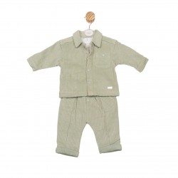 Mintini AW25 Boys White/Sage Top, Trouser and Shirt Set MB6572 Mintini AW25 Boys White/Sage Top, Trouser and Shirt Set MB6572