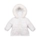 Mintini AW25 Boys White Fleece-lined Coat MB6508B