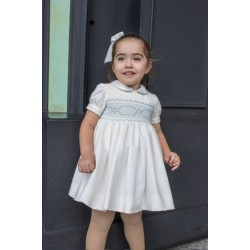 Naxos AW25 Girls  Beige Smocked dress 7622
