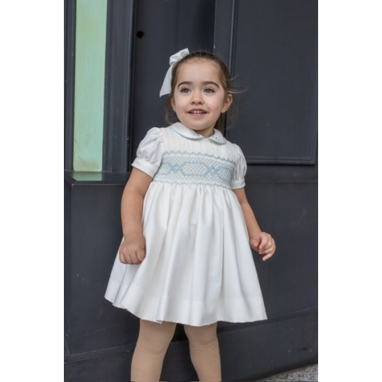 Naxos AW25 Girls  Beige Smocked dress 7622