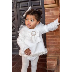Naxos AW25 Girls cream/beige dress Set 7612