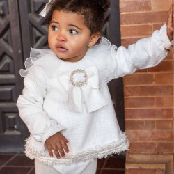 Naxos AW25 Girls cream/beige dress Set 7612